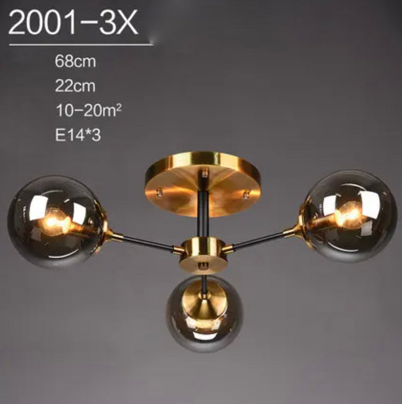 Luminaire Plafonnier verre et métal élégant – Référence : Mylan4820-ILLUMEEN.COM