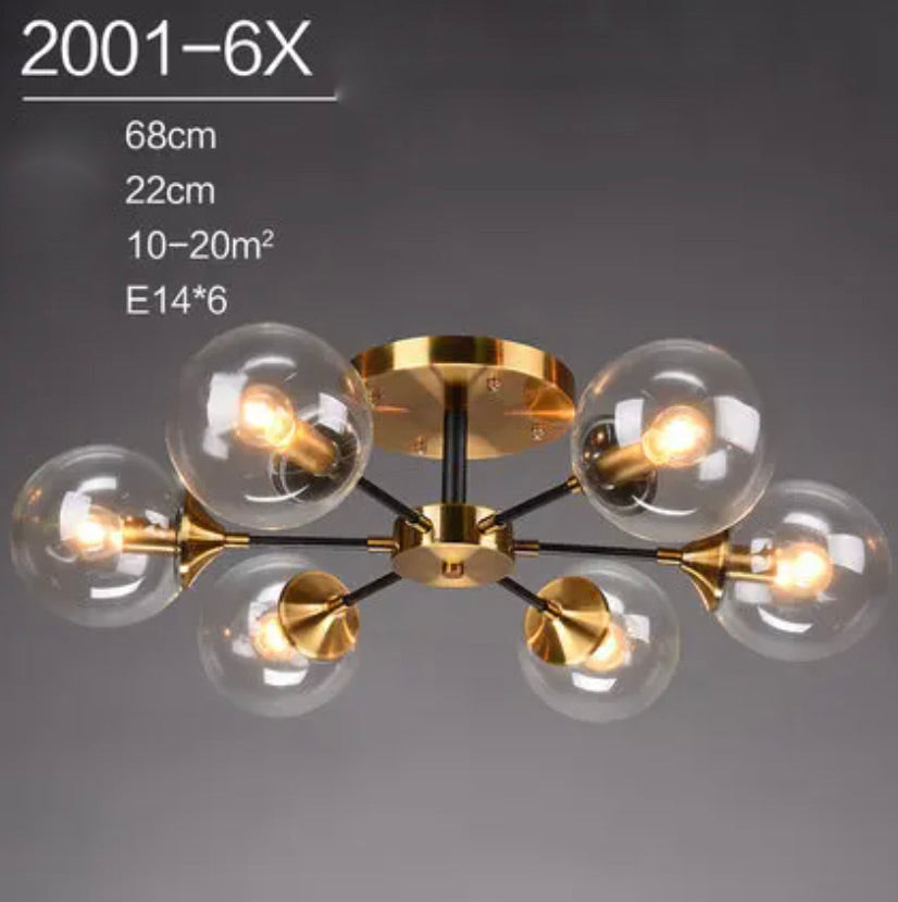 Luminaire Plafonnier verre et métal élégant – Référence : Mylan4820-ILLUMEEN.COM