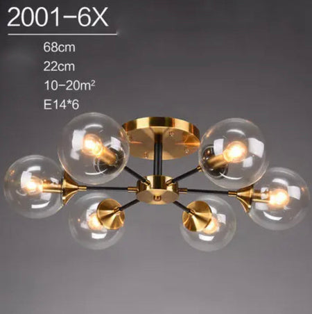 Luminaire Plafonnier verre et métal élégant – Référence : Mylan4820-ILLUMEEN.COM