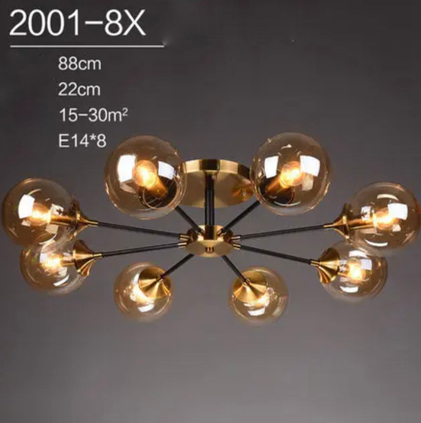 Luminaire Plafonnier verre et métal élégant – Référence : Mylan4820-ILLUMEEN.COM