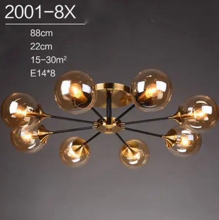 Luminaire Plafonnier verre et métal élégant – Référence : Mylan4820-ILLUMEEN.COM