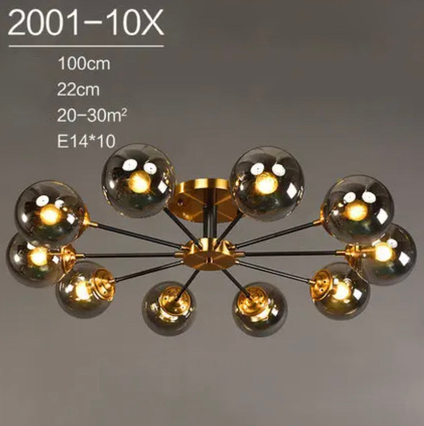 Luminaire Plafonnier verre et métal élégant – Référence : Mylan4820-ILLUMEEN.COM