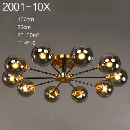 Luminaire Plafonnier verre et métal élégant – Référence : Mylan4820-ILLUMEEN.COM