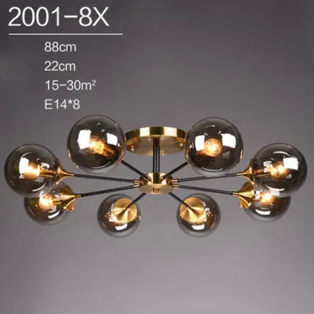 Luminaire Plafonnier verre et métal élégant – Référence : Mylan4820-ILLUMEEN.COM