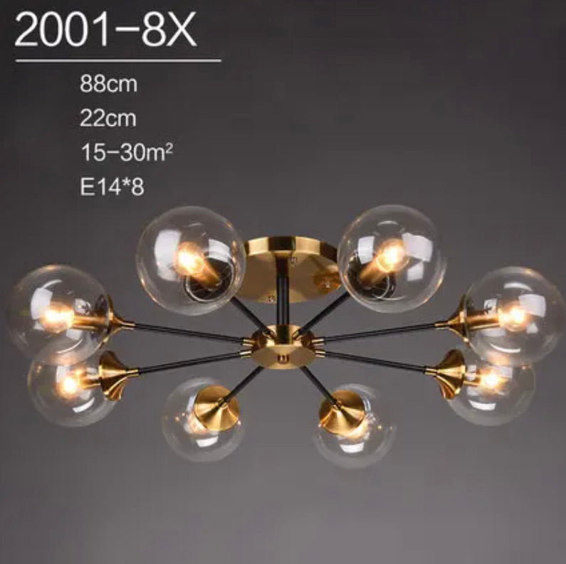 Luminaire Plafonnier verre et métal élégant – Référence : Mylan4820-ILLUMEEN.COM