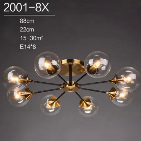 Luminaire Plafonnier verre et métal élégant – Référence : Mylan4820-ILLUMEEN.COM