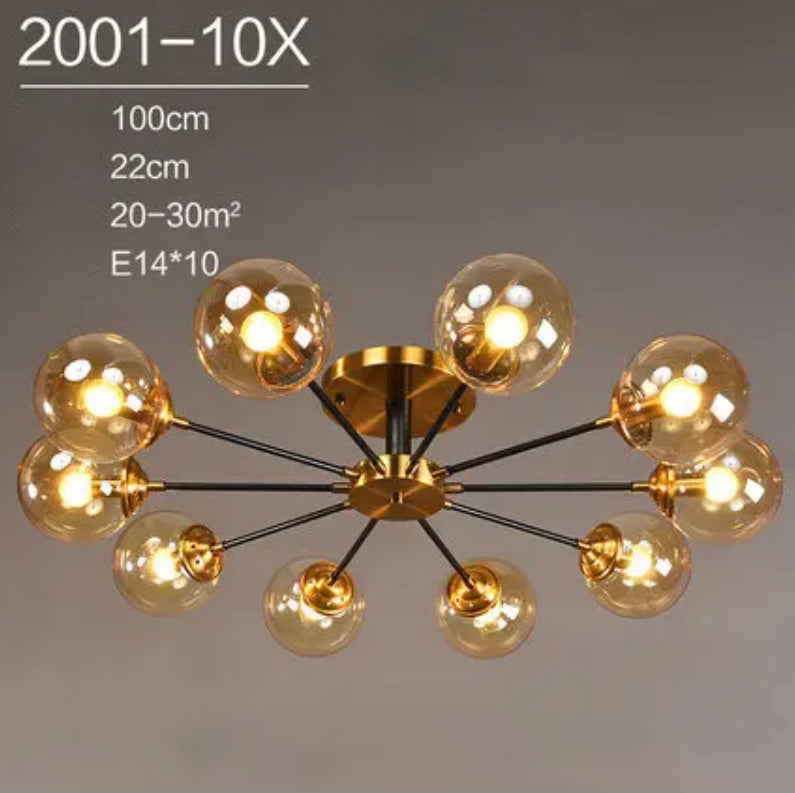 Luminaire Plafonnier verre et métal élégant – Référence : Mylan4820-ILLUMEEN.COM