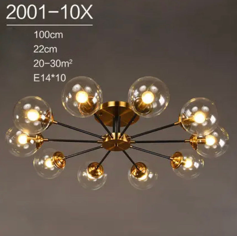 Luminaire Plafonnier verre et métal élégant – Référence : Mylan4820-ILLUMEEN.COM