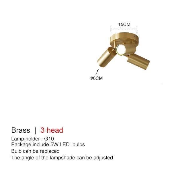 Luminaire Plafonnier finition laiton plaqué – Référence : Naelia2345-ILLUMEEN.COM