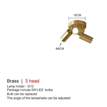 Luminaire Plafonnier finition laiton plaqué – Référence : Naelia2345-ILLUMEEN.COM