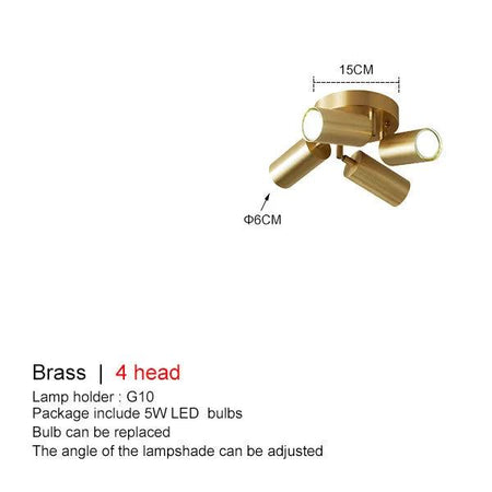 Luminaire Plafonnier finition laiton plaqué – Référence : Naelia2345-ILLUMEEN.COM