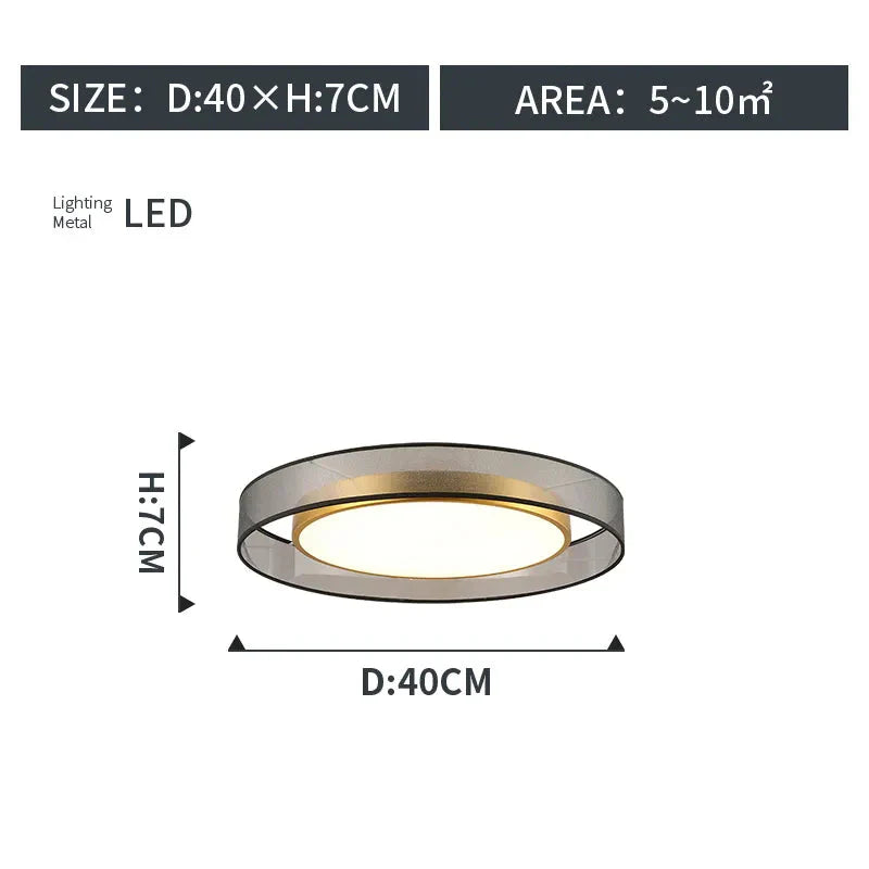 Luminaire Plafonnier cercle doré élégant – Référence : Naël4532-ILLUMEEN.COM
