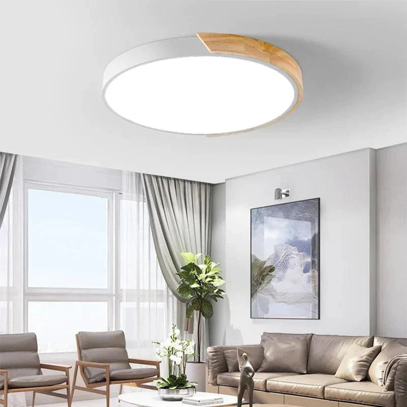 Luminaire Plafonnier design géométrique en bois – Référence : Roméo4628-ILLUMEEN.COM