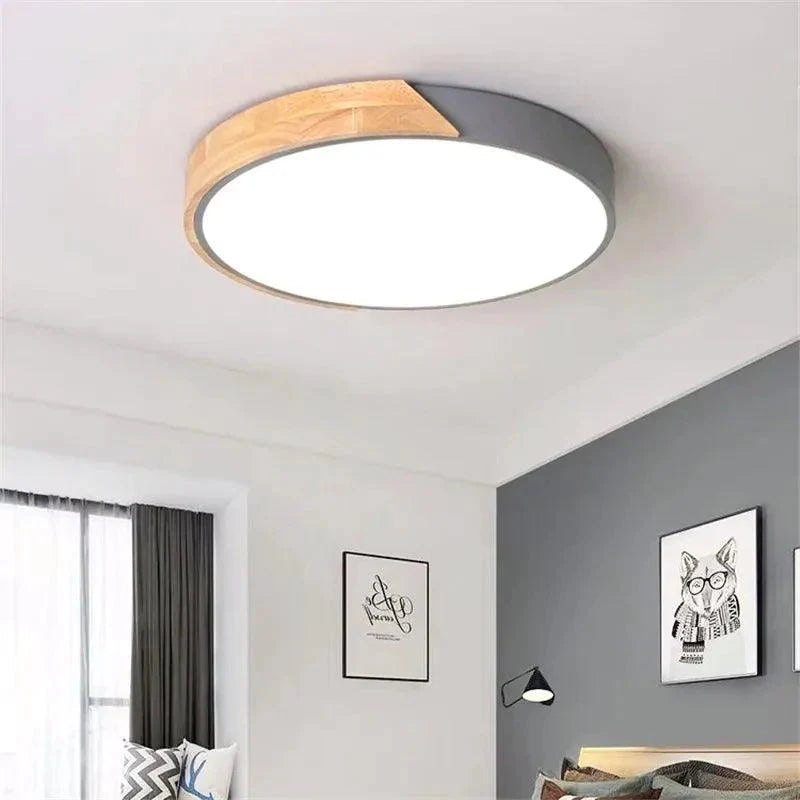 Luminaire Plafonnier design géométrique en bois – Référence : Roméo4628-ILLUMEEN.COM