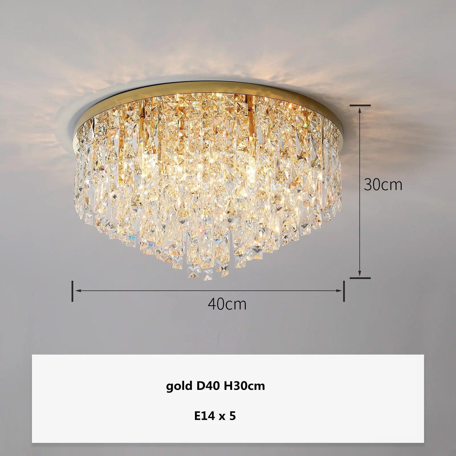 Luminaire Plafonnier design élégant en cristaux – Référence : Thalia4692-ILLUMEEN.COM