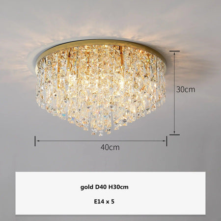 Luminaire Plafonnier design élégant en cristaux – Référence : Thalia4692-ILLUMEEN.COM