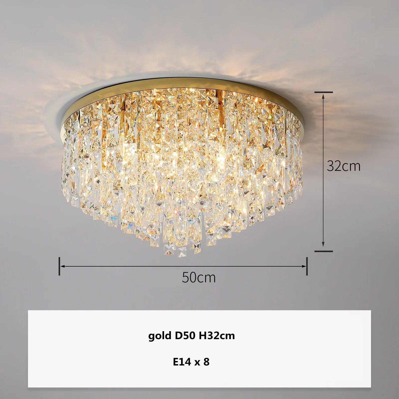 Luminaire Plafonnier design élégant en cristaux – Référence : Thalia4692-ILLUMEEN.COM