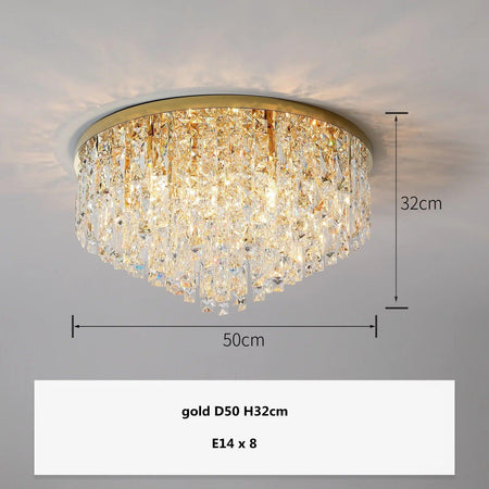 Luminaire Plafonnier design élégant en cristaux – Référence : Thalia4692-ILLUMEEN.COM