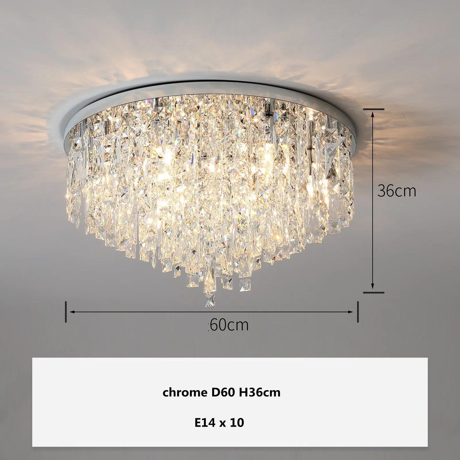 Luminaire Plafonnier design élégant en cristaux – Référence : Thalia4692-ILLUMEEN.COM