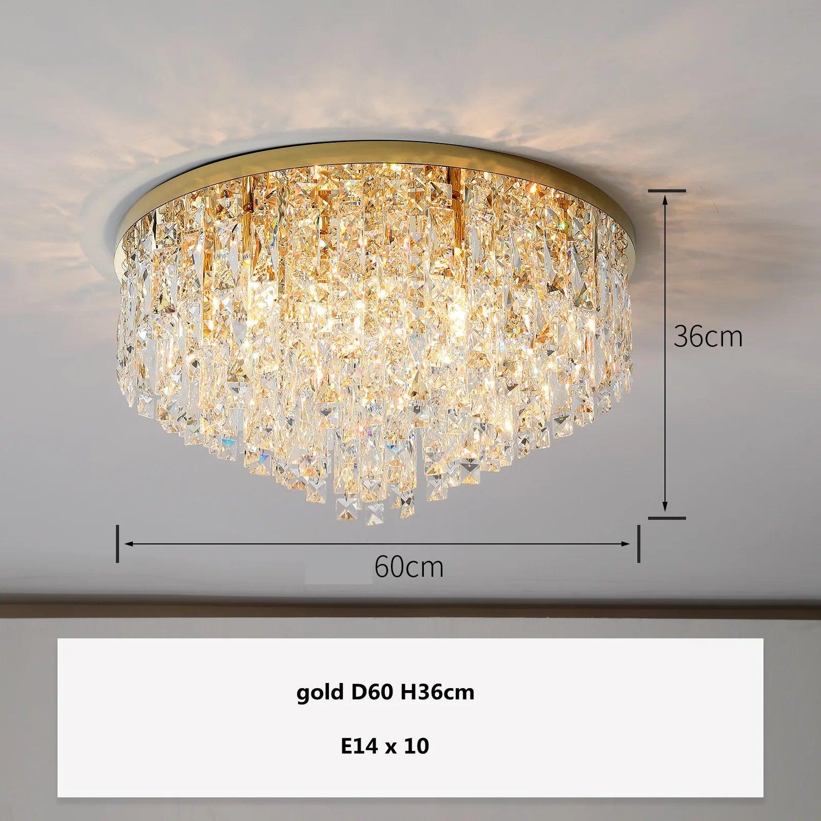 Luminaire Plafonnier design élégant en cristaux – Référence : Thalia4692-ILLUMEEN.COM