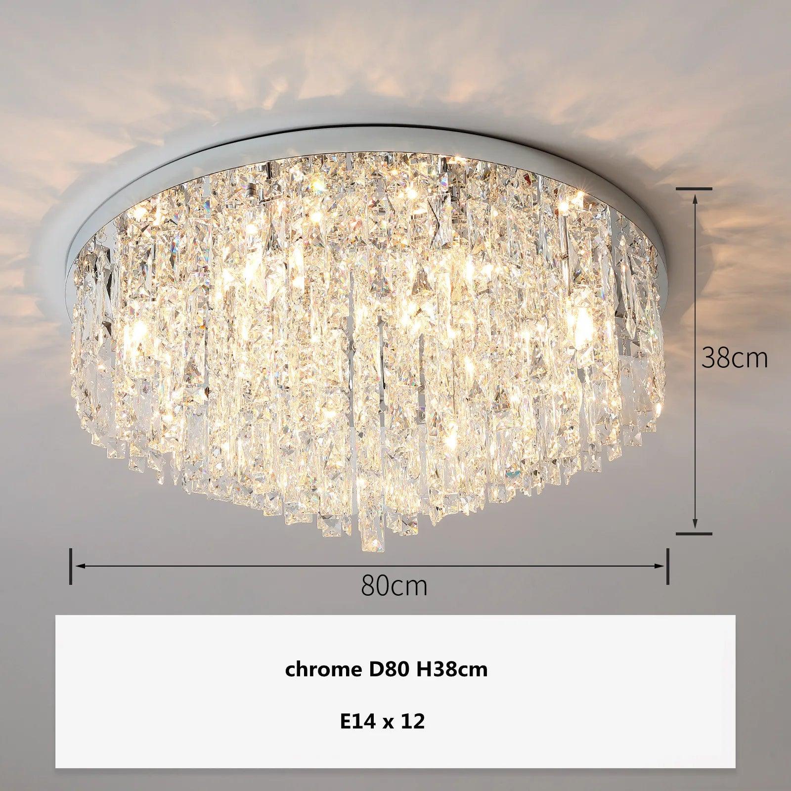 Luminaire Plafonnier design élégant en cristaux – Référence : Thalia4692-ILLUMEEN.COM