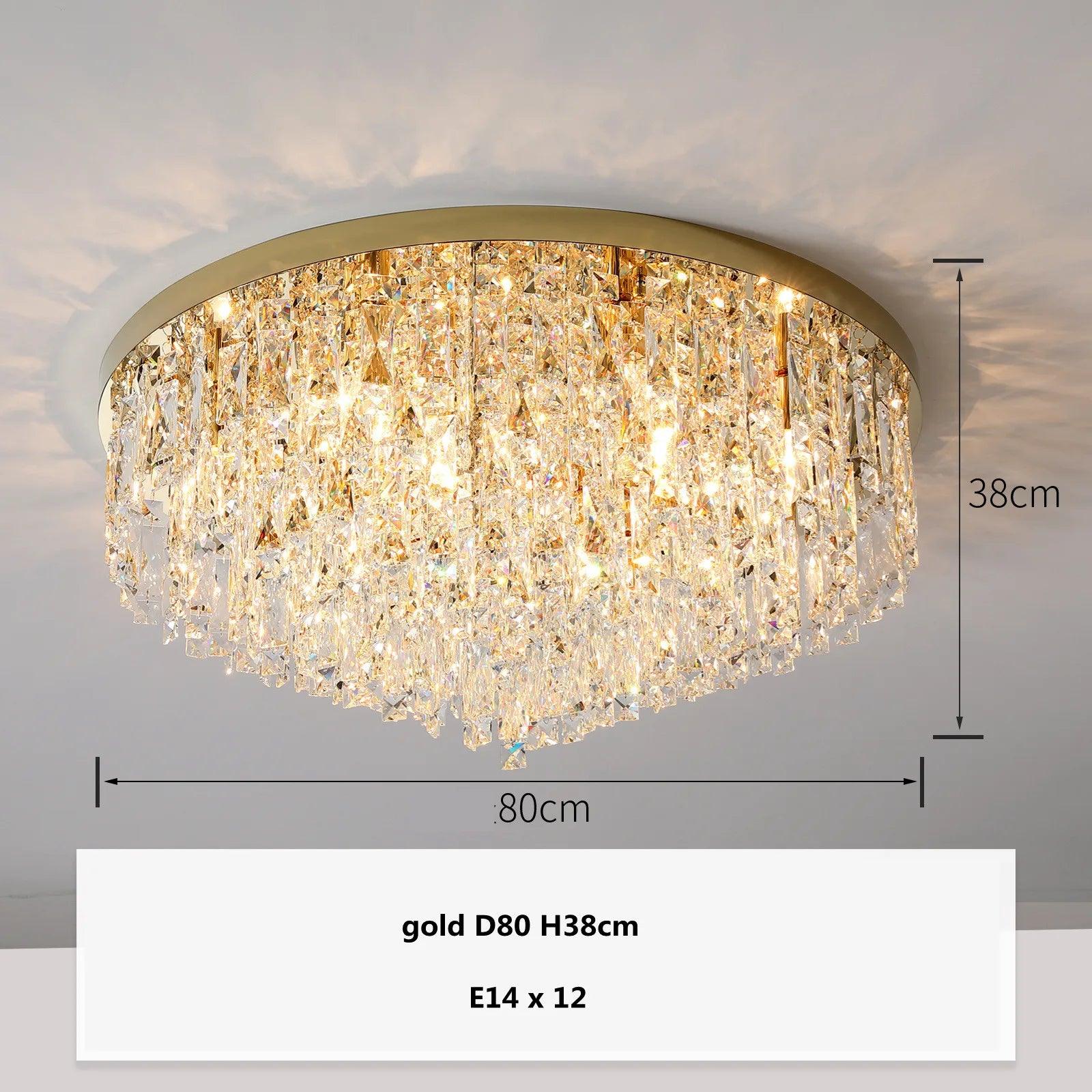 Luminaire Plafonnier design élégant en cristaux – Référence : Thalia4692-ILLUMEEN.COM