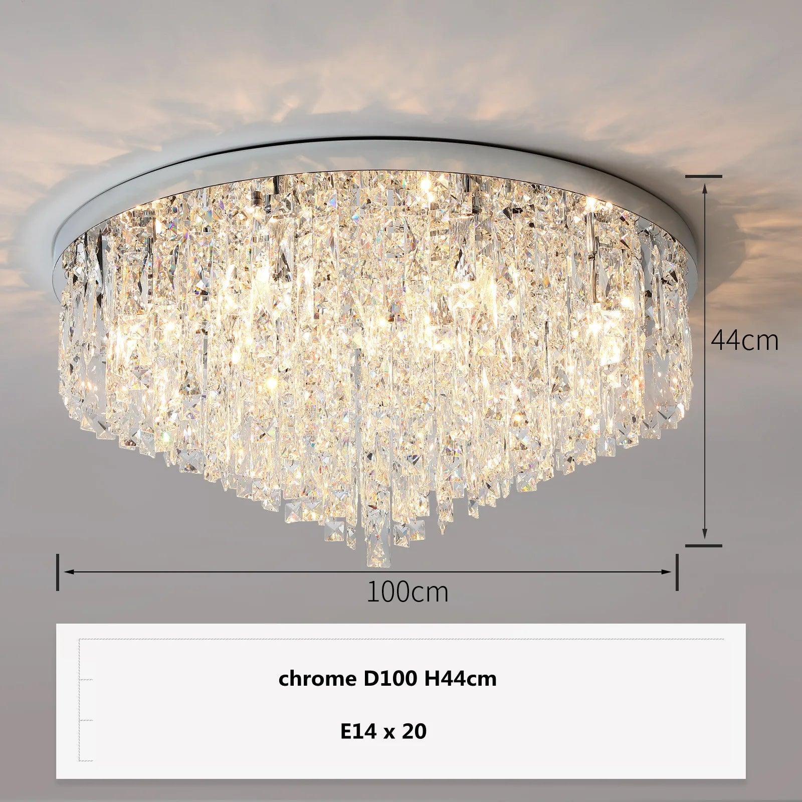 Luminaire Plafonnier design élégant en cristaux – Référence : Thalia4692-ILLUMEEN.COM
