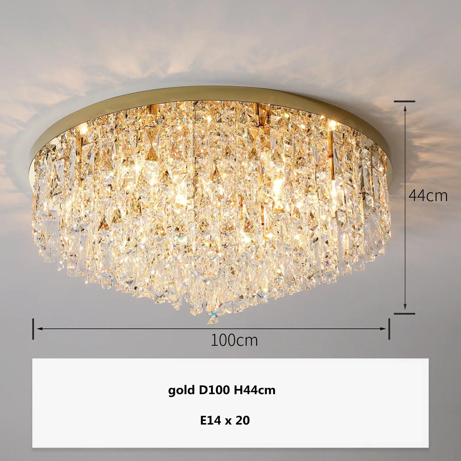 Luminaire Plafonnier design élégant en cristaux – Référence : Thalia4692-ILLUMEEN.COM