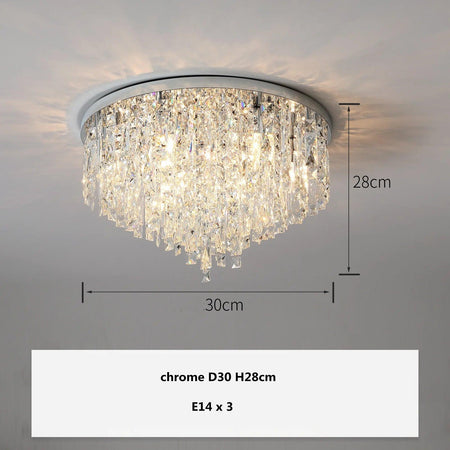 Luminaire Plafonnier design élégant en cristaux – Référence : Thalia4692-ILLUMEEN.COM
