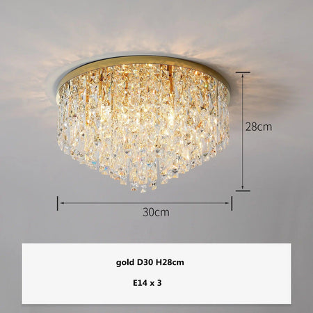 Luminaire Plafonnier design élégant en cristaux – Référence : Thalia4692-ILLUMEEN.COM