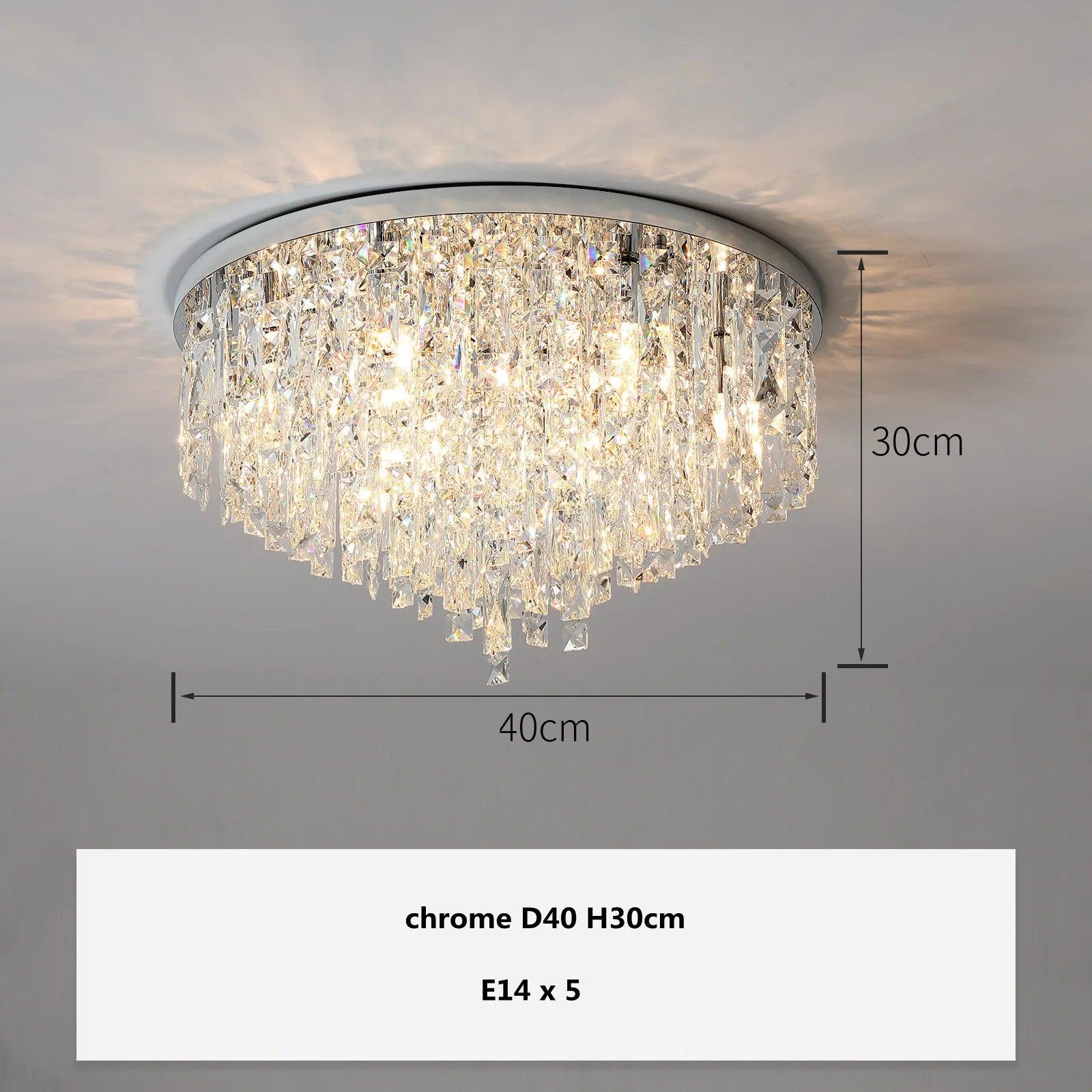 Luminaire Plafonnier design élégant en cristaux – Référence : Thalia4692-ILLUMEEN.COM