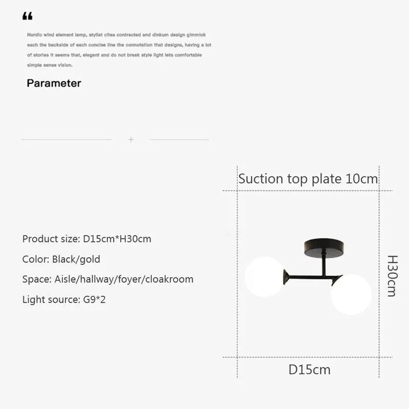 Luminaire Plafonnier design élégant en boules lumineuses – Référence : Théo6543-ILLUMEEN.COM