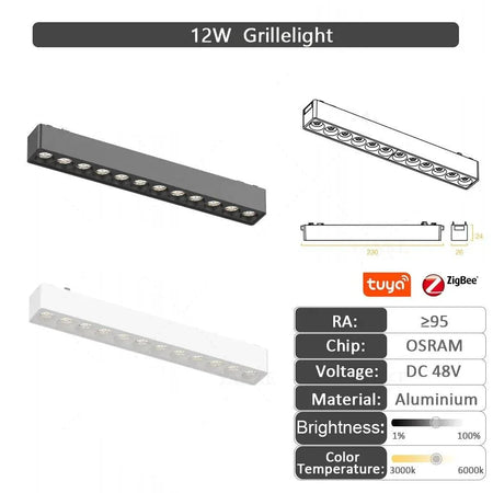 Luminaire Plafonnier design élégant en aluminium noir et blanc – Référence : Marceau4823-ILLUMEEN.COM