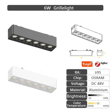 Luminaire Plafonnier design élégant en aluminium noir et blanc – Référence : Marceau4823-ILLUMEEN.COM