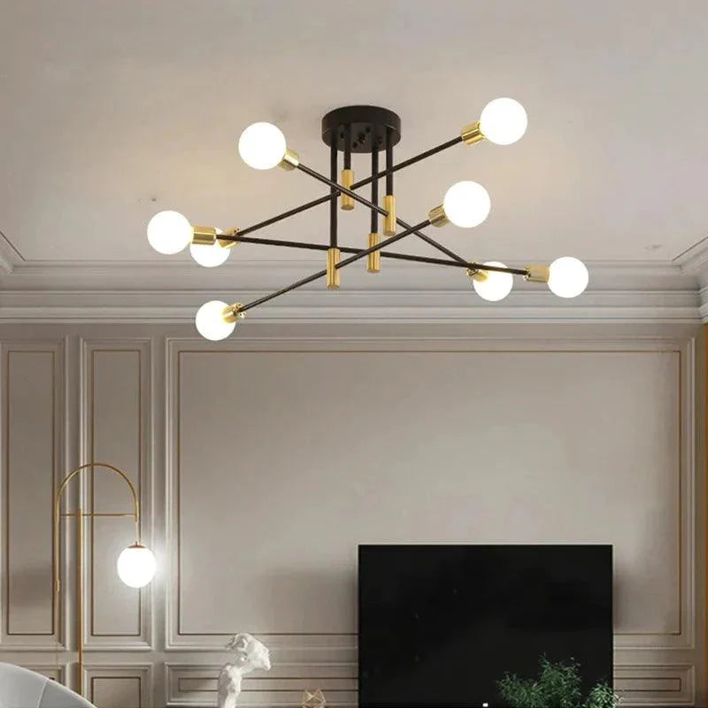 Luminaire Plafonnier style industriel noir – Référence : Nélio4932-ILLUMEEN.COM