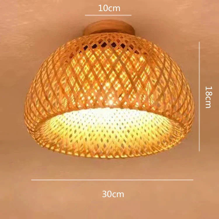 Luminaire Plafonnier en Bambou Épuré – Référence : Noémi3842-ILLUMEEN.COM