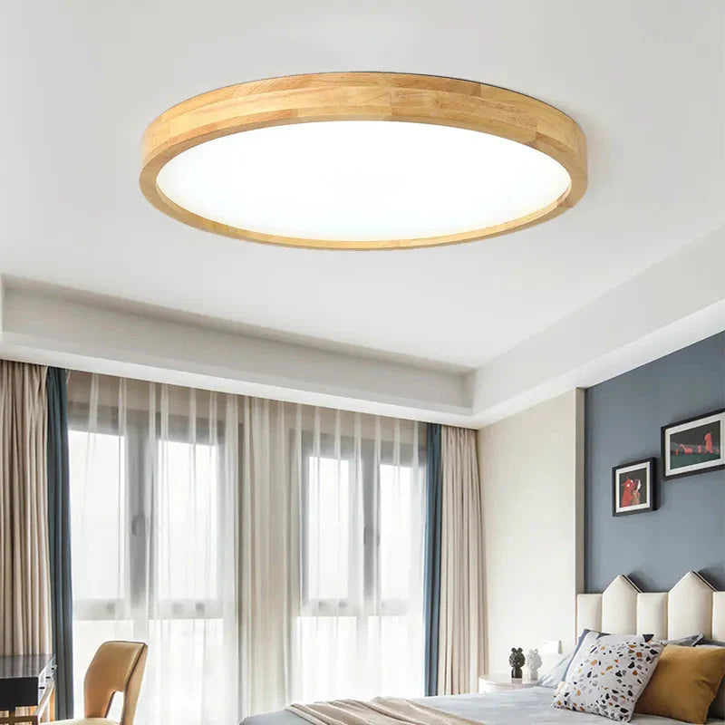 Luminaire Plafonnier design en pierre jaune et bois – Référence : Elowen4820-ILLUMEEN.COM