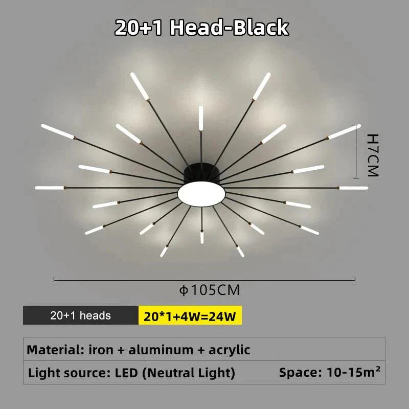 Luminaire Plafonnier design étoilé contemporain – Référence : Elowen4821-ILLUMEEN.COM