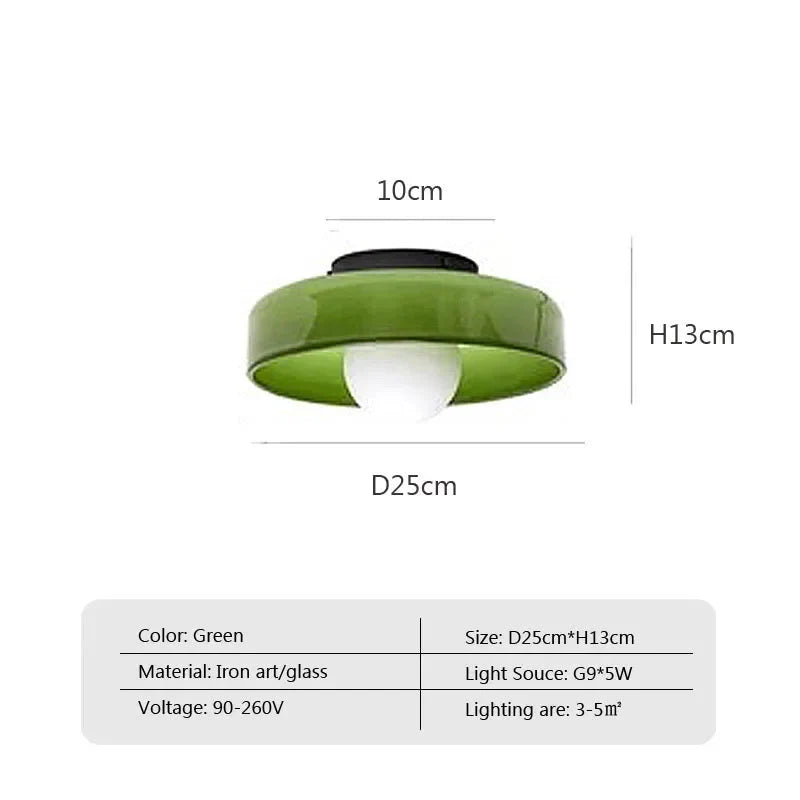 Luminaire Plafonnier surface montée en pierre de verre colorée – Référence : Elowen5623-ILLUMEEN.COM