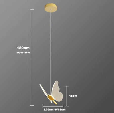 Suspendu Design : Suspension Lumineuse en Forme d'Oiseau avec Ailes en Verre-ILLUMEEN.COM