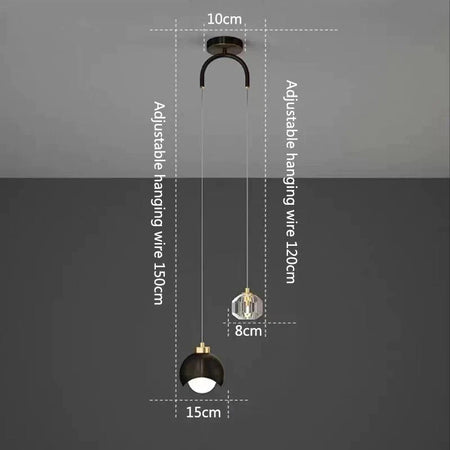 Luminaire Suspension élégante en cristal doré – Référence : Loriane5623-ILLUMEEN.COM